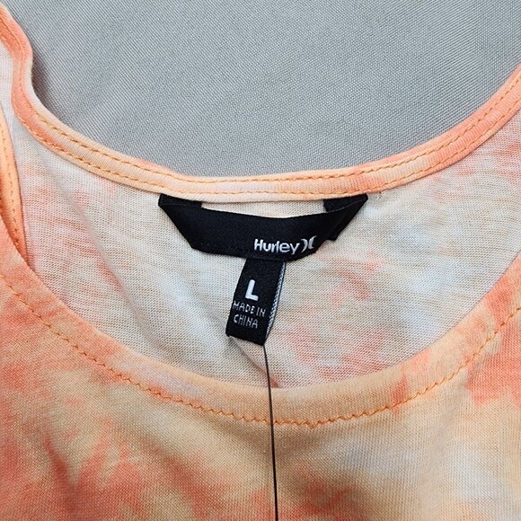 NWT Hurley Women's Orange Sleeveless Dylan Crop Top Size L - Picture 4 of 10